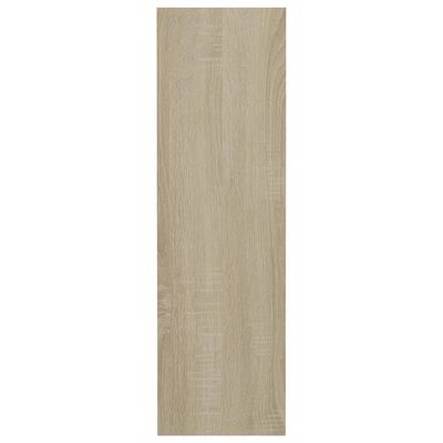 vidaXL Wall Shoe Cabinet White and Sonoma Oak 31.5"x7.1"x23.6" Engineered Wood