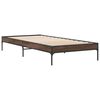 vidaXL Bed Frame Brown oak Engineered wood 39.4 x 78.7 in Durable