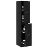 vidaXL Apothecary Cabinet Black oak 30 x 41 x 174.5 cm Engineered wood