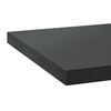 vidaXL Wall Shelf Black Stainless Steel 29.5 x 15.7 x 1.2 in
