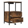 vidaXL Bedside Cabinet 2 pcs Smoked Oak 15.75 x 12.20 x 23.62 in