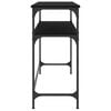 vidaXL Console Table Black Engineered wood, Metal 39.4 x 14.0 x 29.5 in