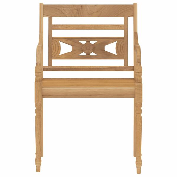 vidaXL Garden Dining Set Natural Wood Solid Teak Wood 5-Piece Set