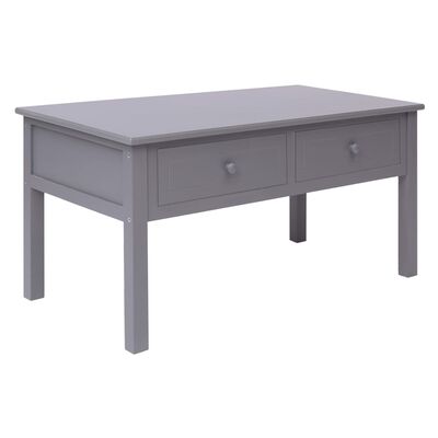 vidaXL Coffee Table Gray 39.4"x19.7"x17.7" Wood