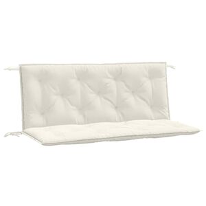 vidaXL Garden Bench Cushion Melange cream 100% polyester 47.2x19.7x2.8 in