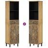 vidaXL Bathroom Cabinet Natural wood Solid mango wood Tall