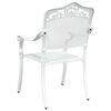 vidaXL Garden Chair 2 pcs White 55 x 56.5 x 91cm Aluminium