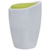 vidaXL Stool White, Apple Green ABS Plastic, Faux Leather Standard Stool