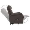 vidaXL Power Lift Massage Recliner Taupe Fabric