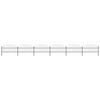 vidaXL Garden Fence with Spear Top Steel 421.3"x39.4" Black