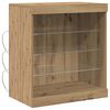 vidaXL LED Sideboard Artisan Oak 23.82 x 14.57 x 26.38 in