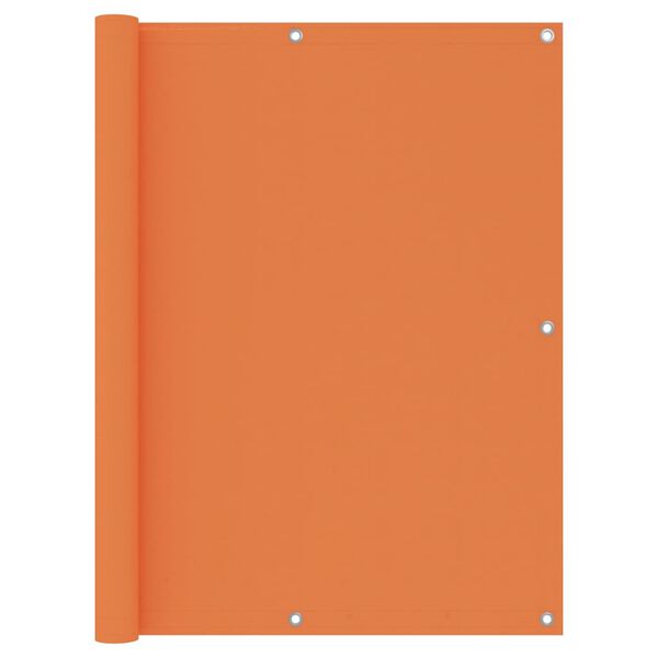 vidaXL Balcony Screen Orange 47.2x196.9" Oxford Fabric