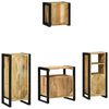 vidaXL Bathroom Furniture Set with Shelf 4 pcs Brown Solid Mango Wood