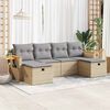 vidaXL Garden Sofa Set Beige, Light grey