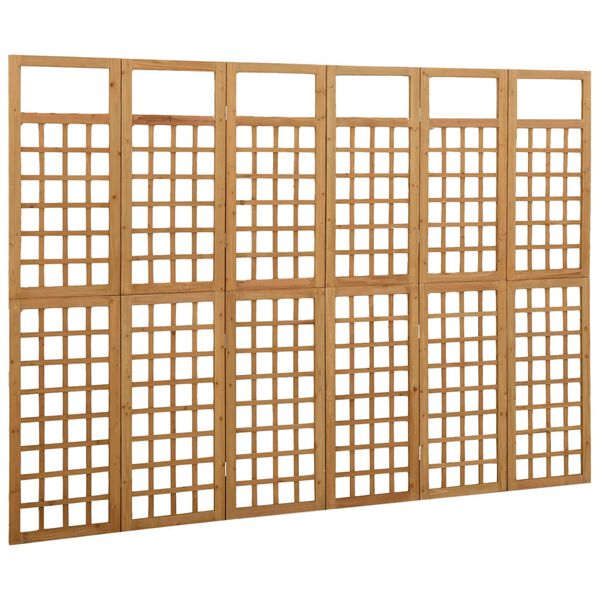 vidaXL 6-Panel Room Divider/Trellis Solid Fir Wood 95.5"x70.9"