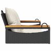 vidaXL Swing Bench Black Poly Rattan Removable Covers Swing Bench