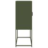 vidaXL Highboard Olive Green Cold-rolled steel Tall Highboard
