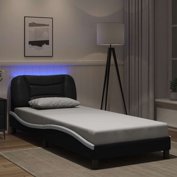 vidaXL Bed Frame Black and white
