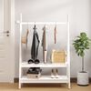 vidaXL Clothes Rack White Solid Pine Wood Medium Clothes Rack