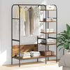 vidaXL Clothes Rack Brown 47.24 x 17.32 x 62.99 in Engineered Wood