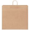 vidaXL Paper Bags 250 pcs with Handles Brown 54x15x49 cm