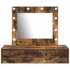 vidaXL Dressing Table Brown 32.68 x 15.75 x 27.56 in Engineered Wood