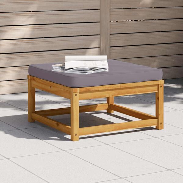 vidaXL Garden Footstool Dark grey