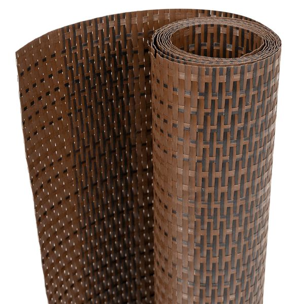 vidaXL Balcony Screen Brown and Black 393.7x31.5" Poly Rattan