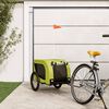 vidaXL Pet Bike Trailer Green Iron Fits small to medium-sized dogs