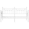 vidaXL Daybed Frame with Headboard White 31.5" x 78.7" Steel