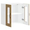 vidaXL Kitchen Wall Cabinet Artisan oak Engineered wood and glass Medium