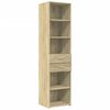 vidaXL Slim Storage Cabinet Sonoma Oak Engineered Wood Tall