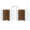 vidaXL Kitchen Wall Corner Cabinet Brown Oak Engineered wood Medium