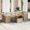vidaXL Garden Sofa Set Beige, Cream White