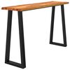 vidaXL Console Table Natural Wood Solid acacia wood and powder-coated steel