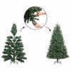 vidaXL Slim Christmas Tree Green 82.7" PVC and Solid Pine wood