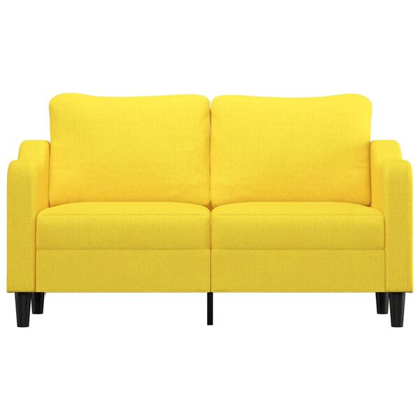 vidaXL 2-seater Sofa Light Yellow 100% Polyester, Metal, Textilene Medium