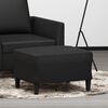 vidaXL Footstool Black Faux leather 23.6 x 19.7 x 16.1 in Stylish