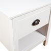 vidaXL Bedside Cabinet Set of 2 White Solid pine wood Compact