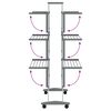 vidaXL Laundry Drying Rack with Wheels 35"x25.2"x50.8" Aluminum