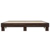 vidaXL Bed Frame Brown Oak Engineered wood, metal, plywood Double Modern