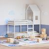 vidaXL Kid's Bed Roof White Solid pine wood 23.6 x 39.0 x 54.9 in