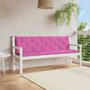vidaXL Garden Bench Cushion Set of 2 Pink Oxford Fabric (100% polyester)