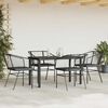 vidaXL Garden Dining Set Black and Dark Grey