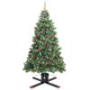 vidaXL Christmas Tree Stand Black and red Metal and plastic Medium