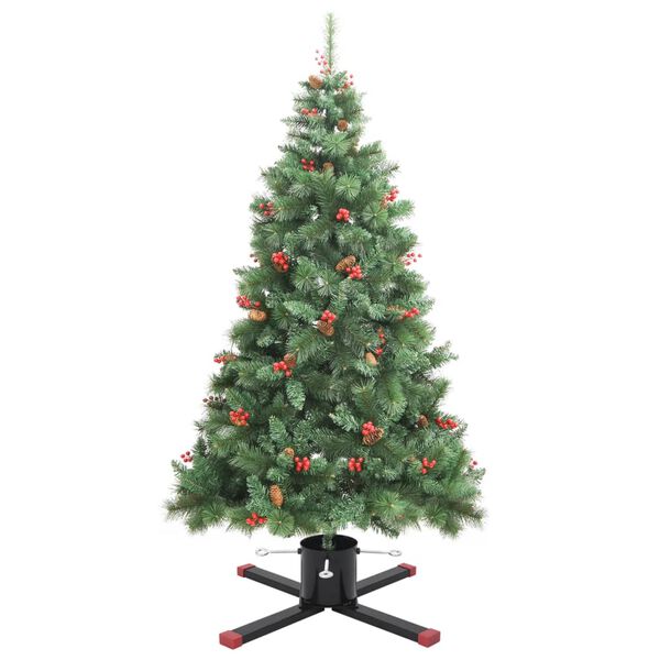 vidaXL Christmas Tree Stand Black and red Metal and plastic Medium
