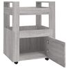 vidaXL Kitchen Trolley Grey Sonoma 23.6x17.7x31.5" Engineered Wood