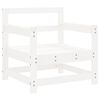 vidaXL Garden Lounge Set White Solid pine wood Large Modular