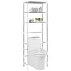 vidaXL Storage Rack Over Toilet Silver