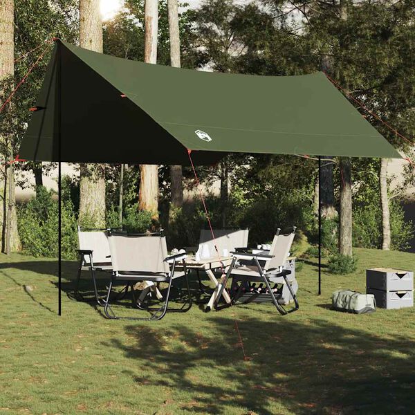 vidaXL Camping Tarp Olive Green 172.4x148.0x83.5" Waterproof